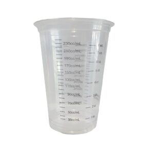 כוס מידה עם סימון שנתות ליישום cempac diy או cempac 550i טיפול באריחים מתנדנדים או חלולים